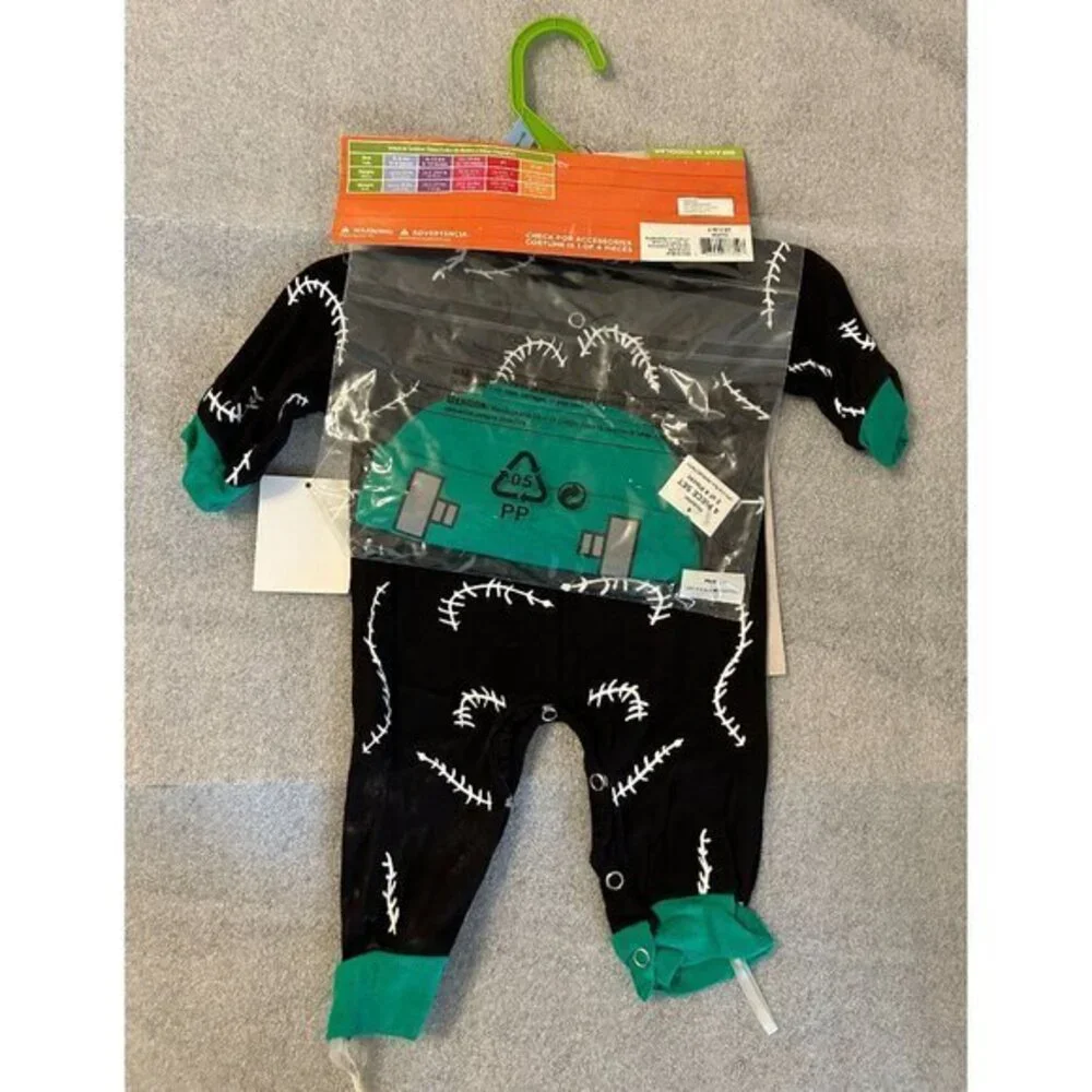 Infant Halloween Costume 0 - 6 Months Little‎ Monster - 4 Piece Set